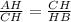 \frac{AH}{CH} = \frac{CH}{HB}