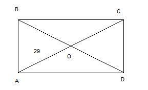Диагонали ас и вд прямоугольника авсд пересекаются в точке о, ао =29, а ав: вс=20: 21.найдите сд