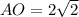 AO=2 \sqrt{2}