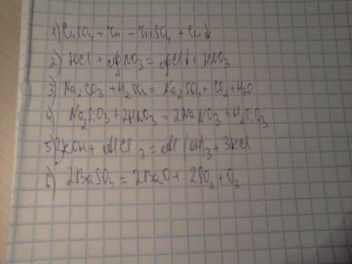 1. напишите уравнения осуществимых реакций. составьте формулы получившихся веществ и расставьте коэф