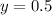 y=0.5