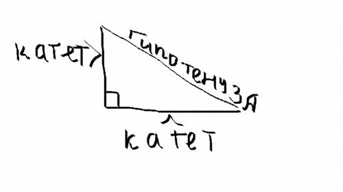 Что такое катет? и что такое гипотенуза? не матиматическим языком=)