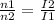 \frac{n1}{n2} = \frac{I2}{I1}