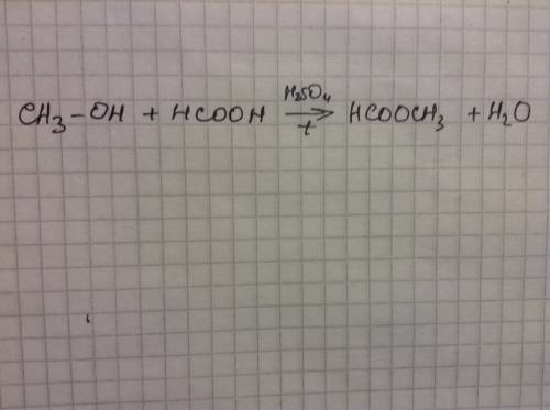 Ch3+hcooh=? муравьиная кислота+метил=муравьинометиловый эфир, а как его записать? и уравнять