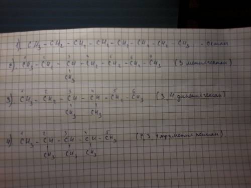 Состааьте 4 формулы изомеров восьмого гомолога гомологического ряда алканов