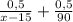 \frac{0,5}{x-15}+\frac{0,5}{90}