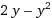 Выражение (4-y)(4+y)-2y(2y^2-1)+4(y^3-4)