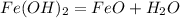 Fe(OH)_2 = FeO + H_2O