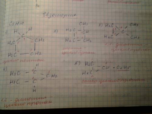 Написать структурные формулы всех изомерных диеновых углеводородов состава c5h8. назовите все вещест
