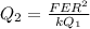 Q_2= \frac{FER^2}{kQ_1}