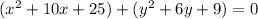 (x^2+10x+25)+(y^2+6y+9)=0