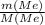 \frac{m(Me)}{M(Me)}