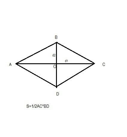 Сторона ромба равна 5 см, а одна из его диагоналей 8 см. найти площадь ромба