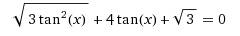 Корень из3 tg^2 x+4tgx+корень из 3=0