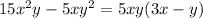 15x^2y-5xy^2=5xy(3x-y)