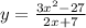 y=\frac{3x^2-27}{2x+7}