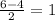 \frac{6-4}{2} =1