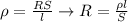 \rho= \frac{RS}{l} \to R= \frac{\rho l}{S}