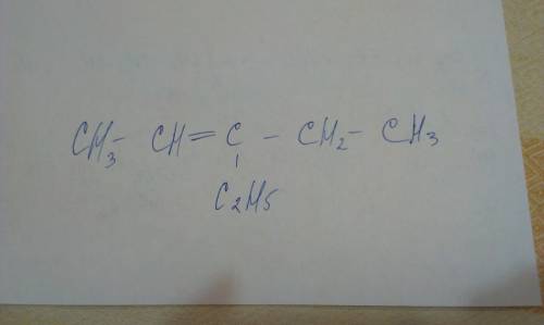 Составить структурную формулу 3-этилпентен-2 структурная формула