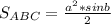 S_{ABC}=\frac{a^2*sinb}{2}