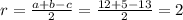 r = \frac{a + b -c}{2} = \frac{12 + 5 - 13}{2} = 2