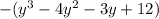 -(y^3-4y^2-3y+12)