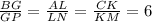 \frac{BG}{GP}=\frac{AL}{LN}=\frac{CK}{KM}=6