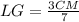 LG=\frac{3CM}{7}