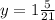 y=1 \frac{5}{21}