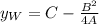 y_{W}=C-\frac{B^2}{4A}