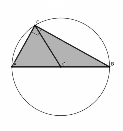 Дана окружность. в ней вписан треугольник abc. ab - диаметр окружности. угол acb 90 градусов. угол a