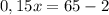 0,15x=65-2