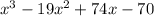 x^3-19x^2+74x-70