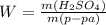 W = \frac{m(H_2SO_4)}{m(p-pa)}