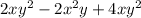 2xy^{2} -2 x^{2} y+4xy^{2}