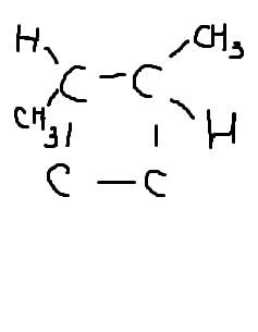 Структурная формула цис-1,2-диметилциклобутан