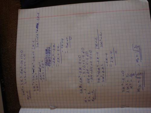 3x⁴+3x³-8x²-2x+4=0 найти действительные корни уровнения