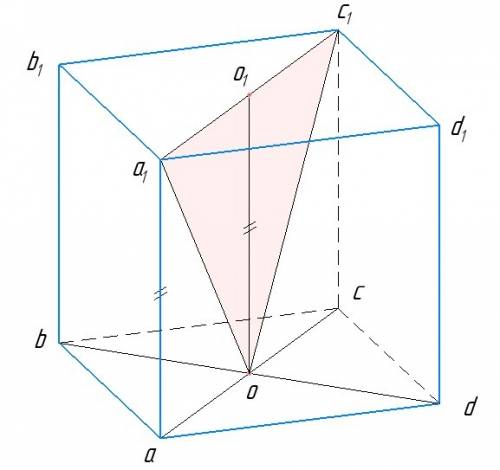 Длина ребра куба abcda1b1c1d1 равна 8 дм. точка о-точка пересечения диагоналей грани abcd вычеслите