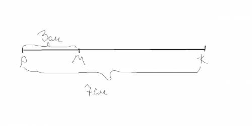 1. точка м лежит между точками р и к. рк = 7 см, рм = 3 см. найдите расстояние между: а) точками м и