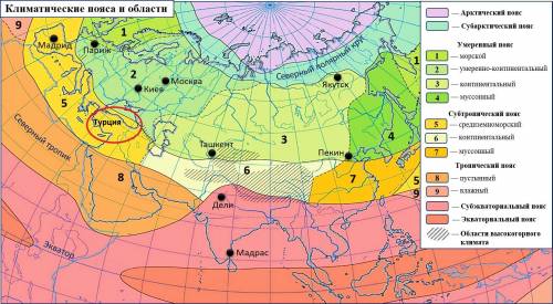 Вкаком климатическом поясе находится турция?