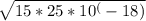 \sqrt{15*25*10^(-18)}