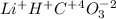 Li^+H^+C^+^4O_{3}^-^2