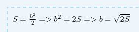 Площадь квадрата,диагональ равна b, можно вычислить по формуле s= b²/2. выразите из этой формулы диа