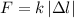 F=k \left| \Delta l\right|