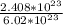 \frac{2.408*10^{23}}{6.02*10^{23}}