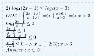 1) logx(2x+3)< 2 2) log4(2x-1)< = log4(x-3) 3) lg^2(10x)-lgx > =3 4) (lg (sqrt(x+1)+1)) / l