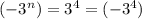 ( -3^{n} )= 3^{4} =( -3^{4} )