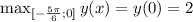 \max_{[-\frac{5 \pi }{6} ;0]}y(x)=y(0)=2