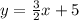 y= \frac{3}{2}x+5