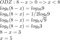 ODZ:8-x0=x